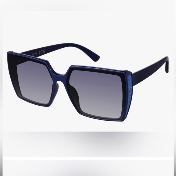 Jessica Simpson J6207 white‎ glamourous silver sparkle Square UV400 Sunglasses main image 8